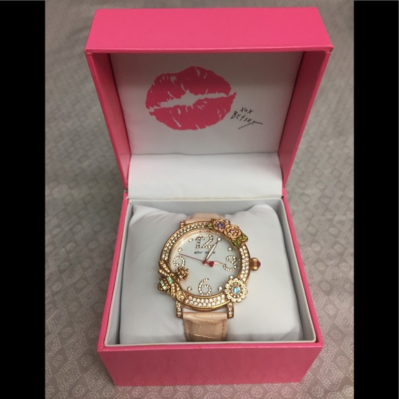 Betsey Johnson 🐝 QUEEN BEE WATCH FLORAL MOTIF - Picture 3 of 8